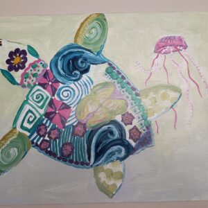 sea turtle and jelly fish dance